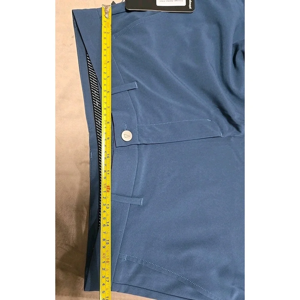 Primo Golf Jogger Pants Mens 35 Short Slate Blue Performance‎ Tapered Ankle Zip